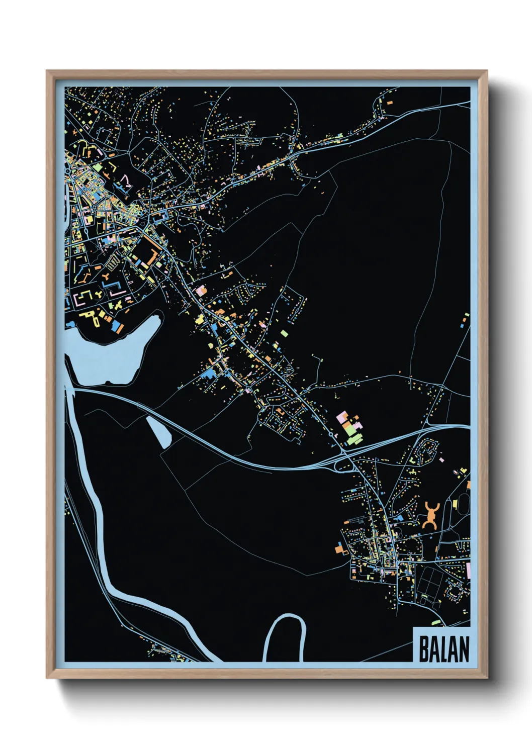 Une affiche de carte sur Balan