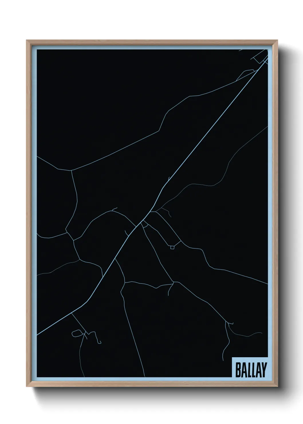 Une affiche de carte sur Ballay