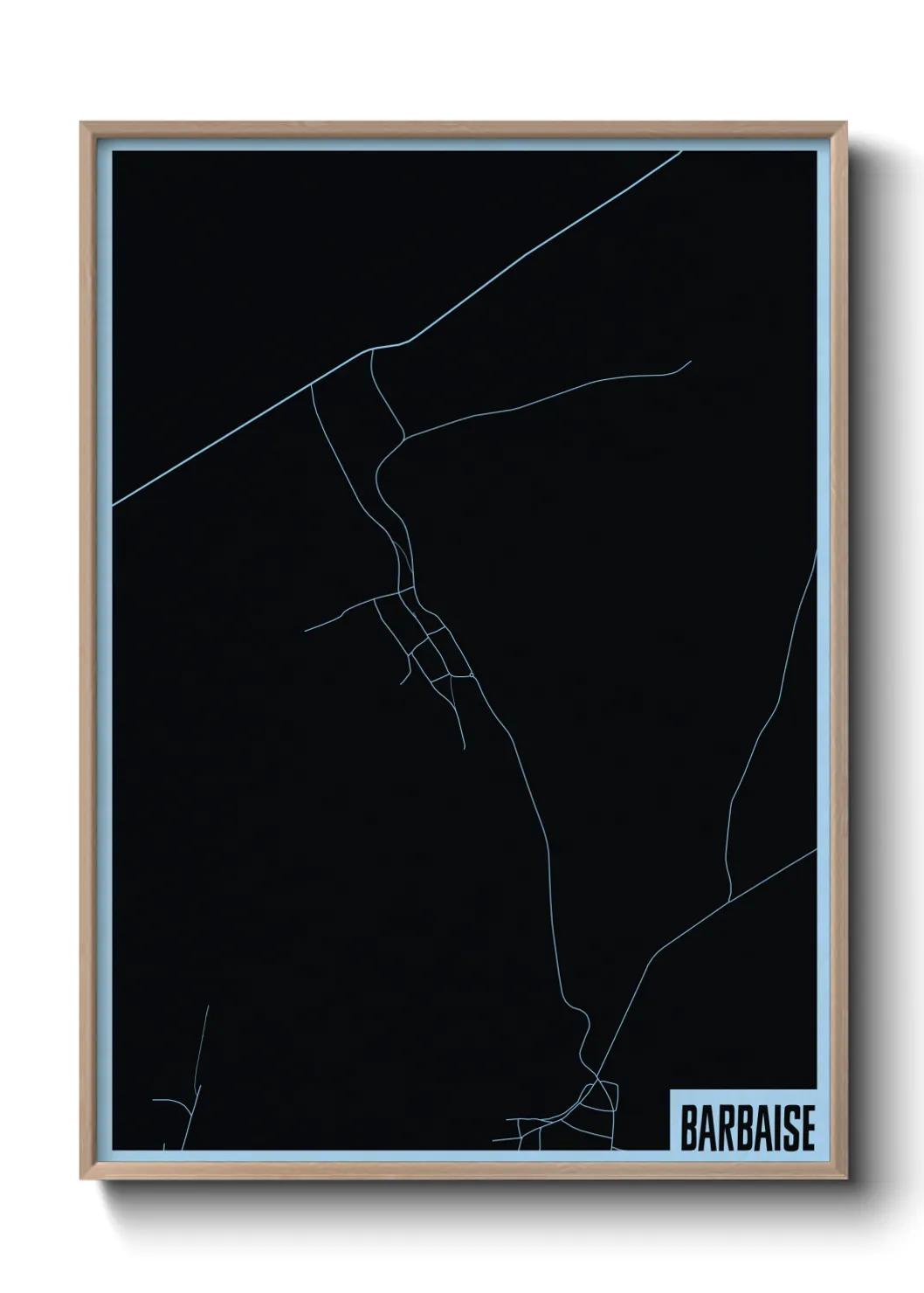 Une affiche de carte sur Barbaise