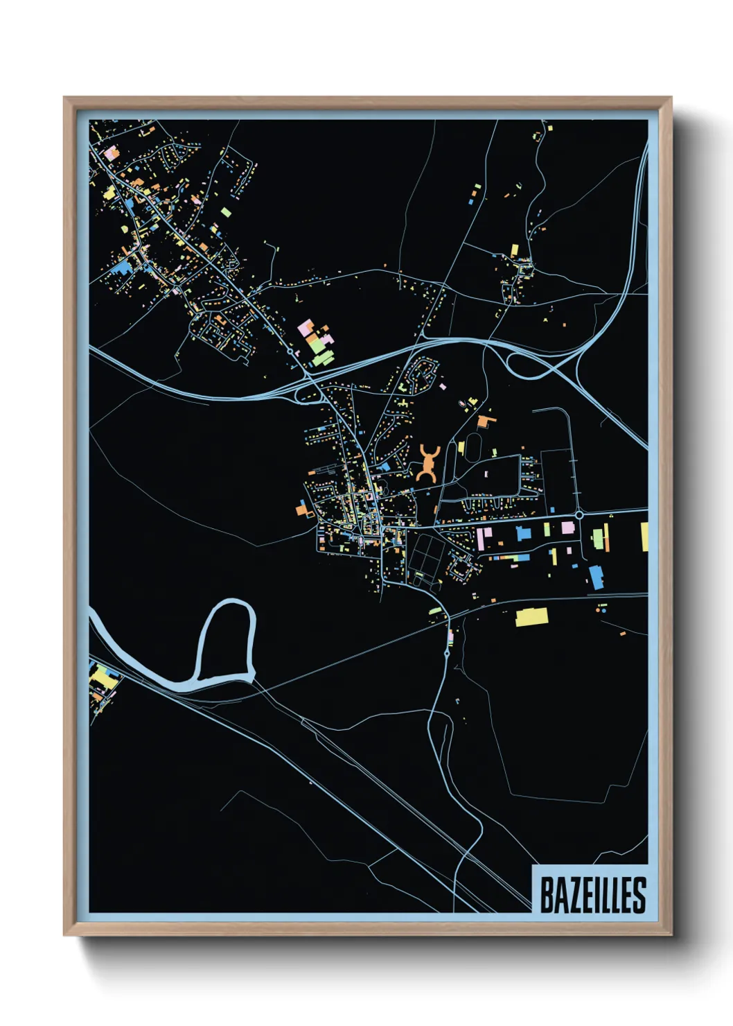 Une affiche de carte sur Bazeilles