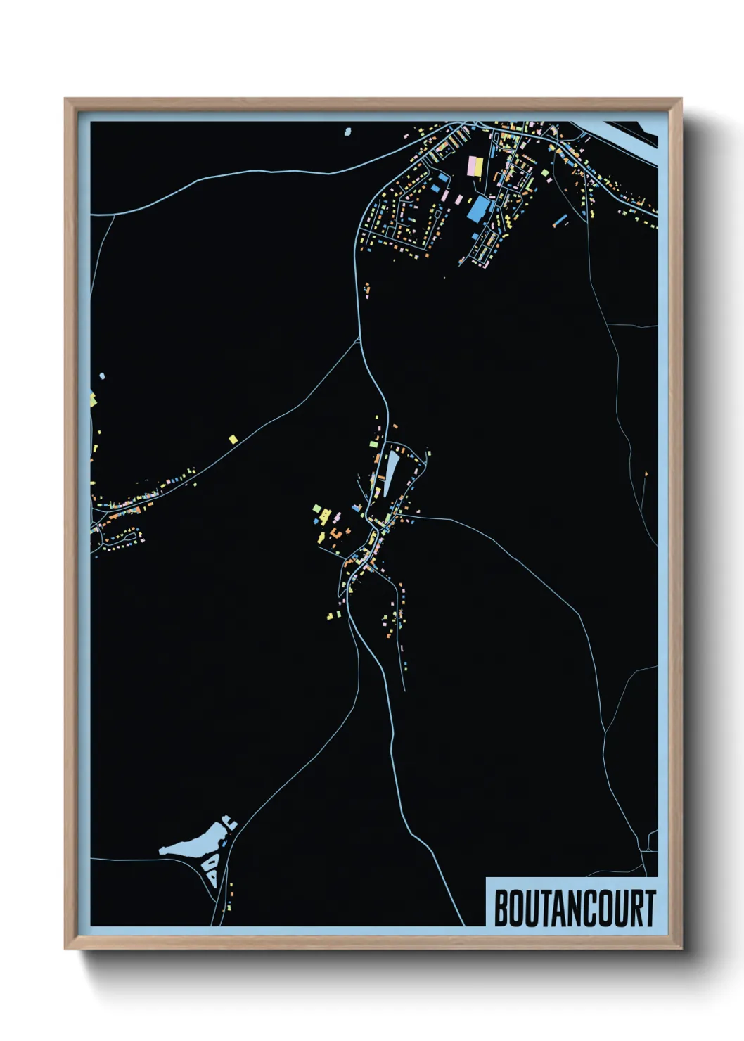 Une affiche de carte sur Boutancourt