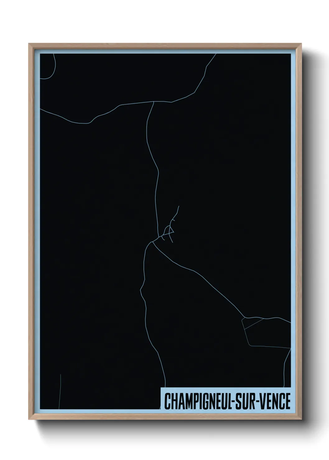 Une affiche de carte sur Champigneul-sur-Vence