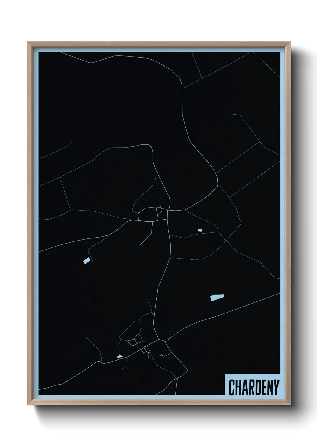 Une affiche de carte sur Chardeny