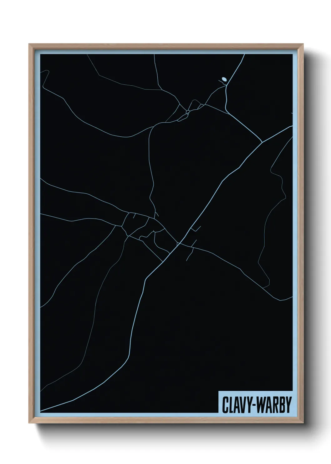 Une affiche de carte sur Clavy-Warby