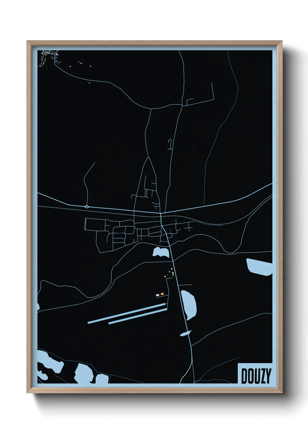 Une affiche de carte sur Douzy