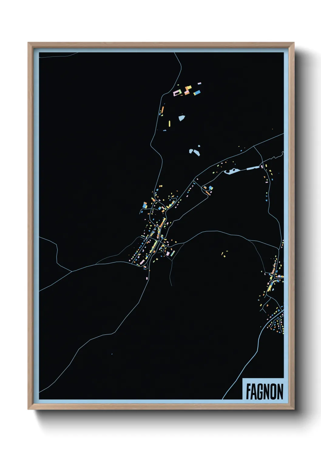 Une affiche de carte sur Fagnon