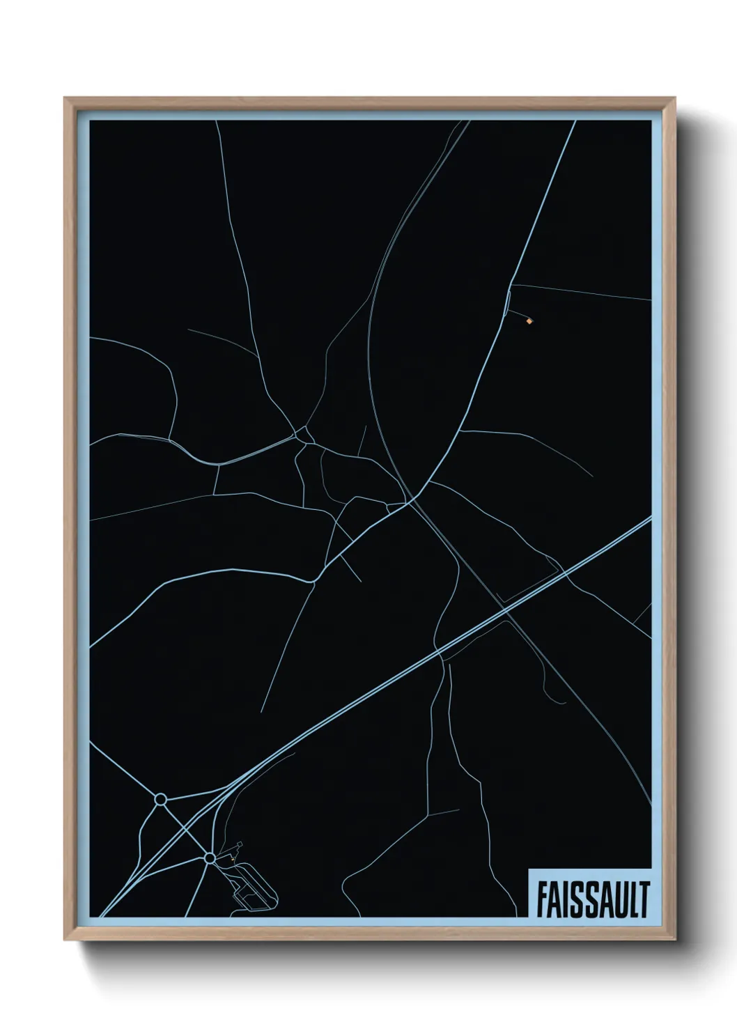 Une affiche de carte sur Faissault