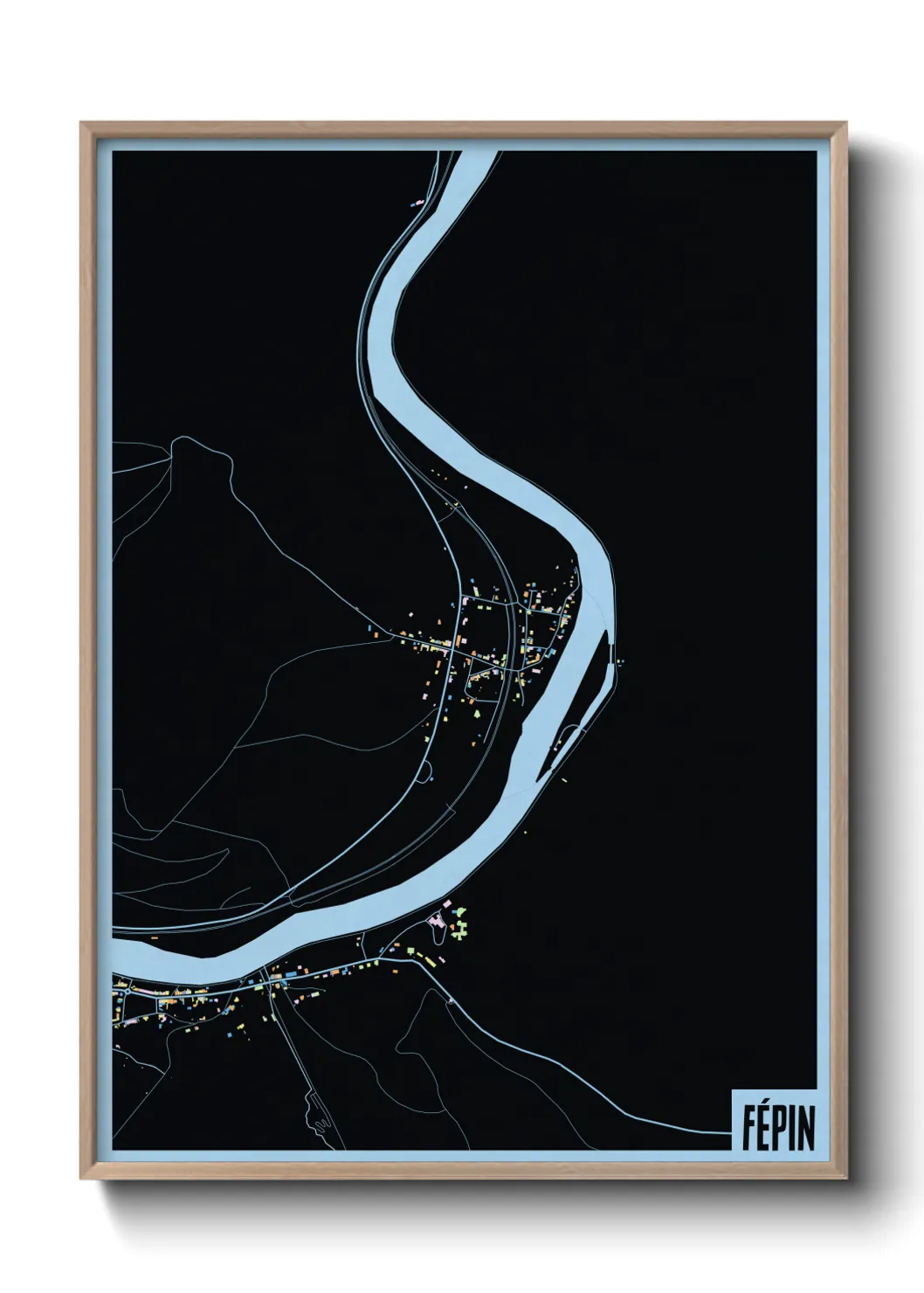 Une affiche de carte sur Fépin