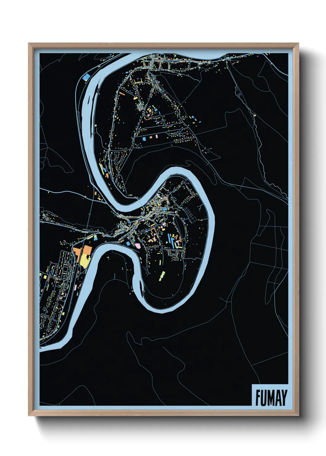 Une affiche de carte sur Fumay