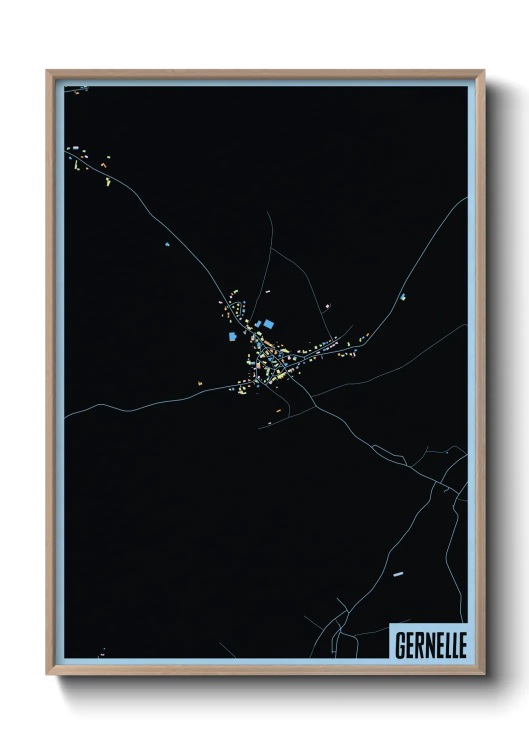 Une affiche de carte sur Gernelle