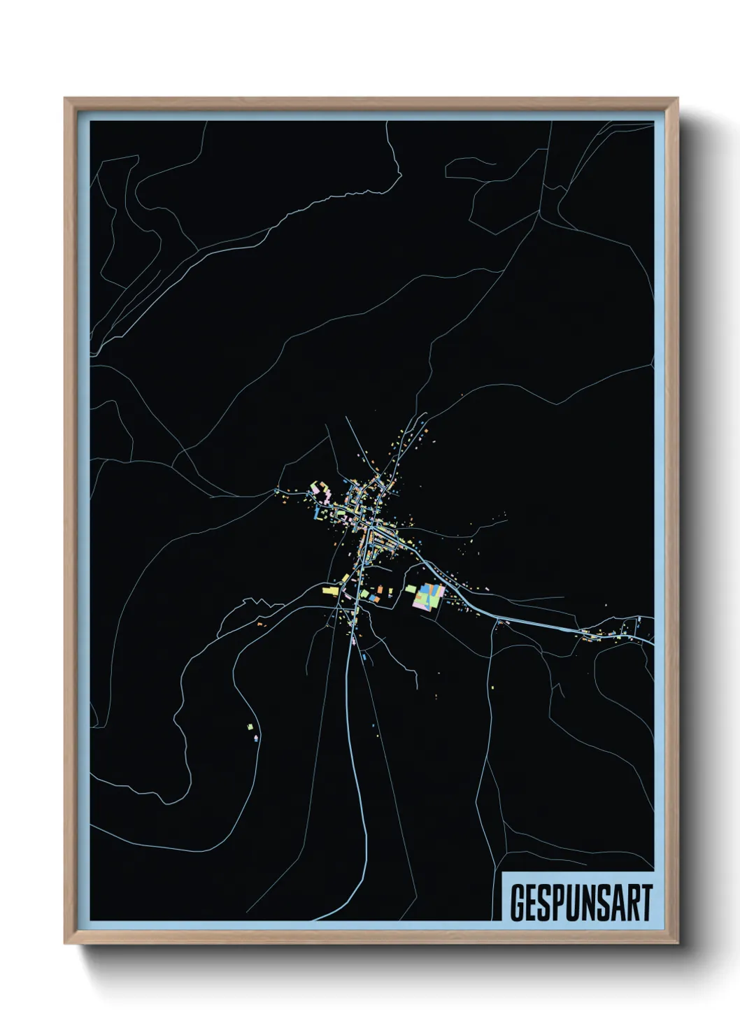 Une affiche de carte sur Gespunsart