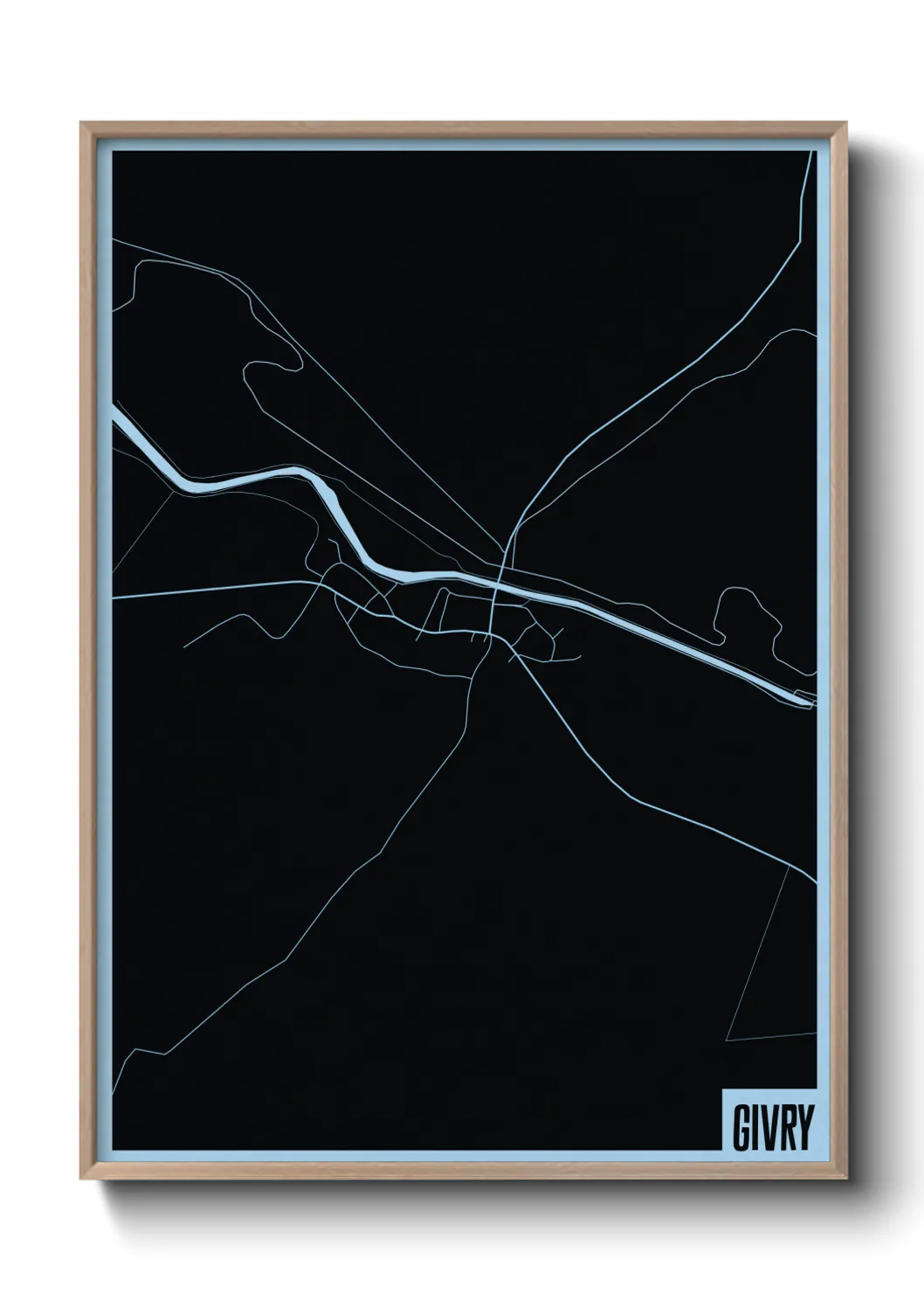Une affiche de carte sur Givry