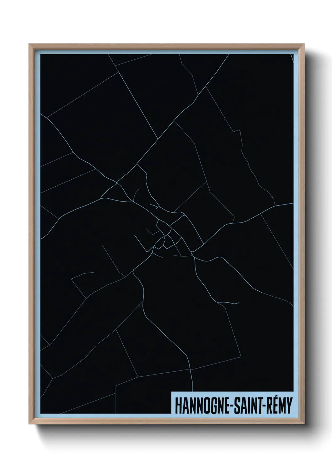 Une affiche de carte sur Hannogne-Saint-Rémy