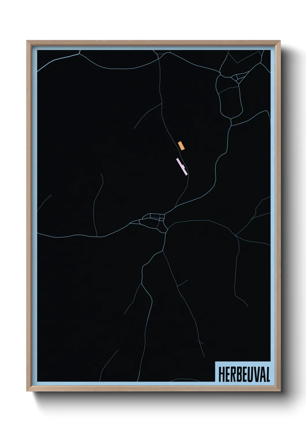 Une affiche de carte sur Herbeuval