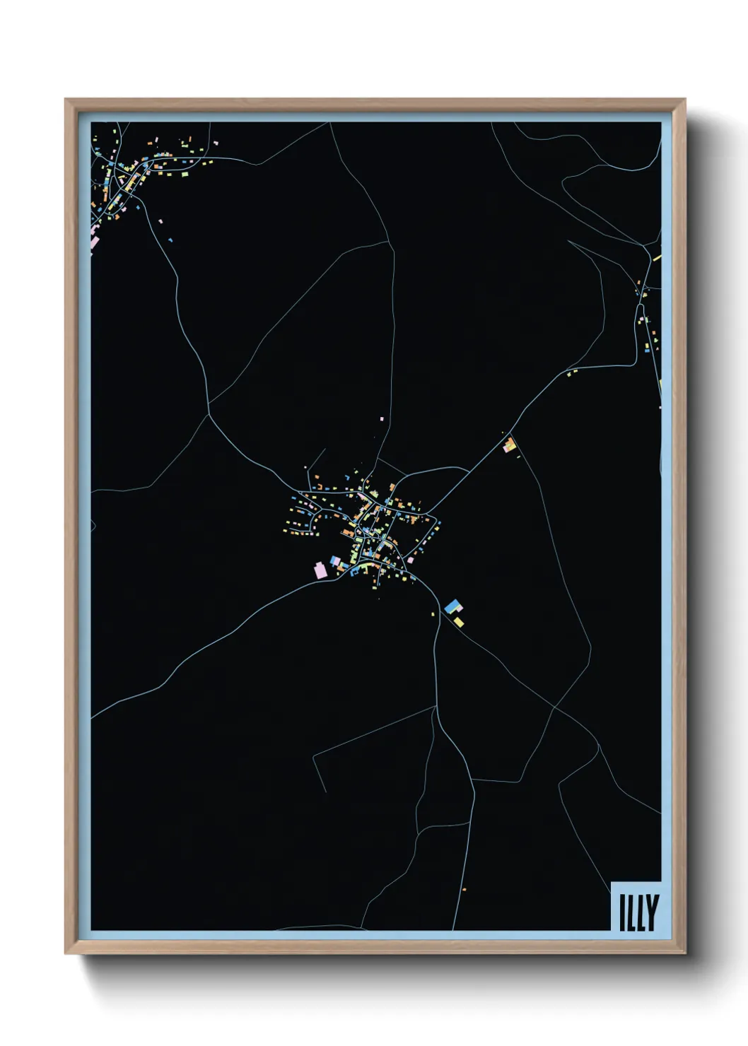 Une affiche de carte sur Illy