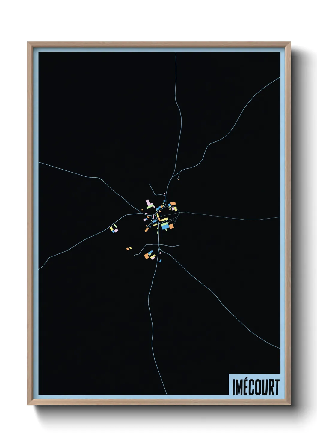 Une affiche de carte sur Imécourt