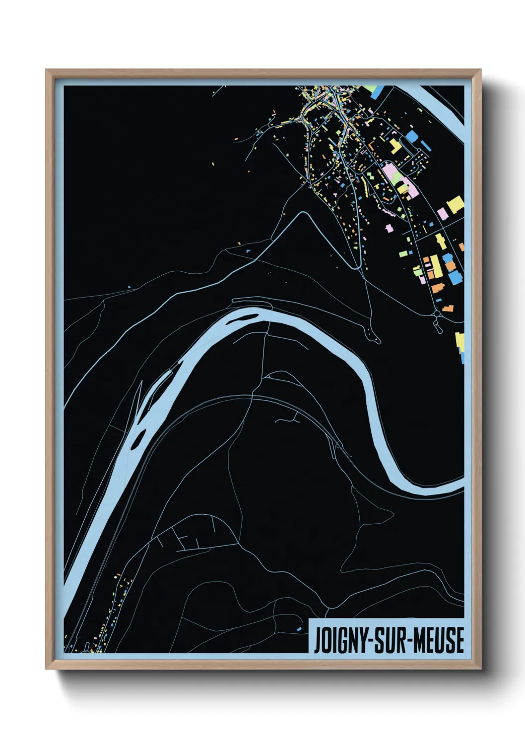 Une affiche de carte sur Joigny-sur-Meuse