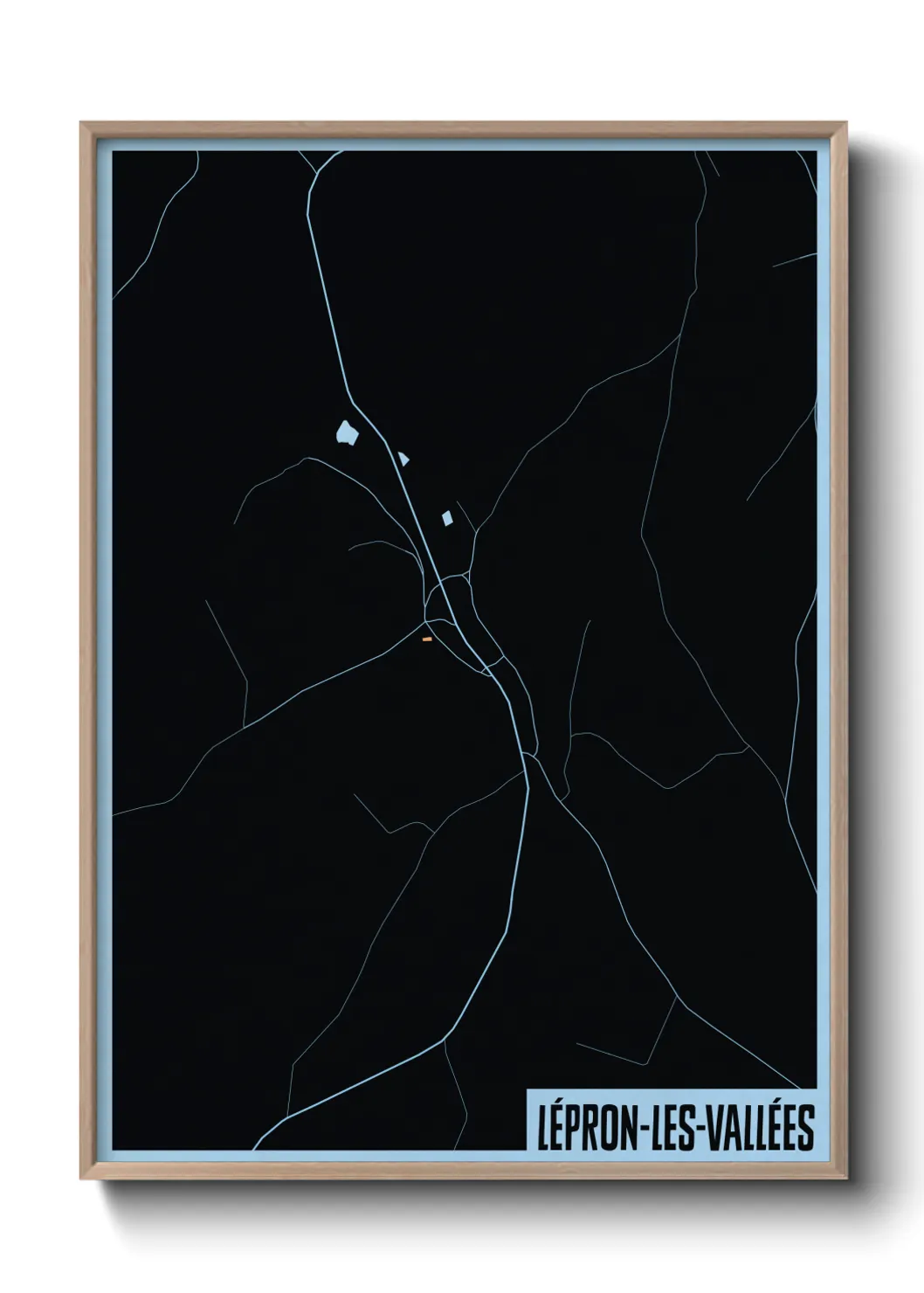 Un poster carteLépron-les-Vallées