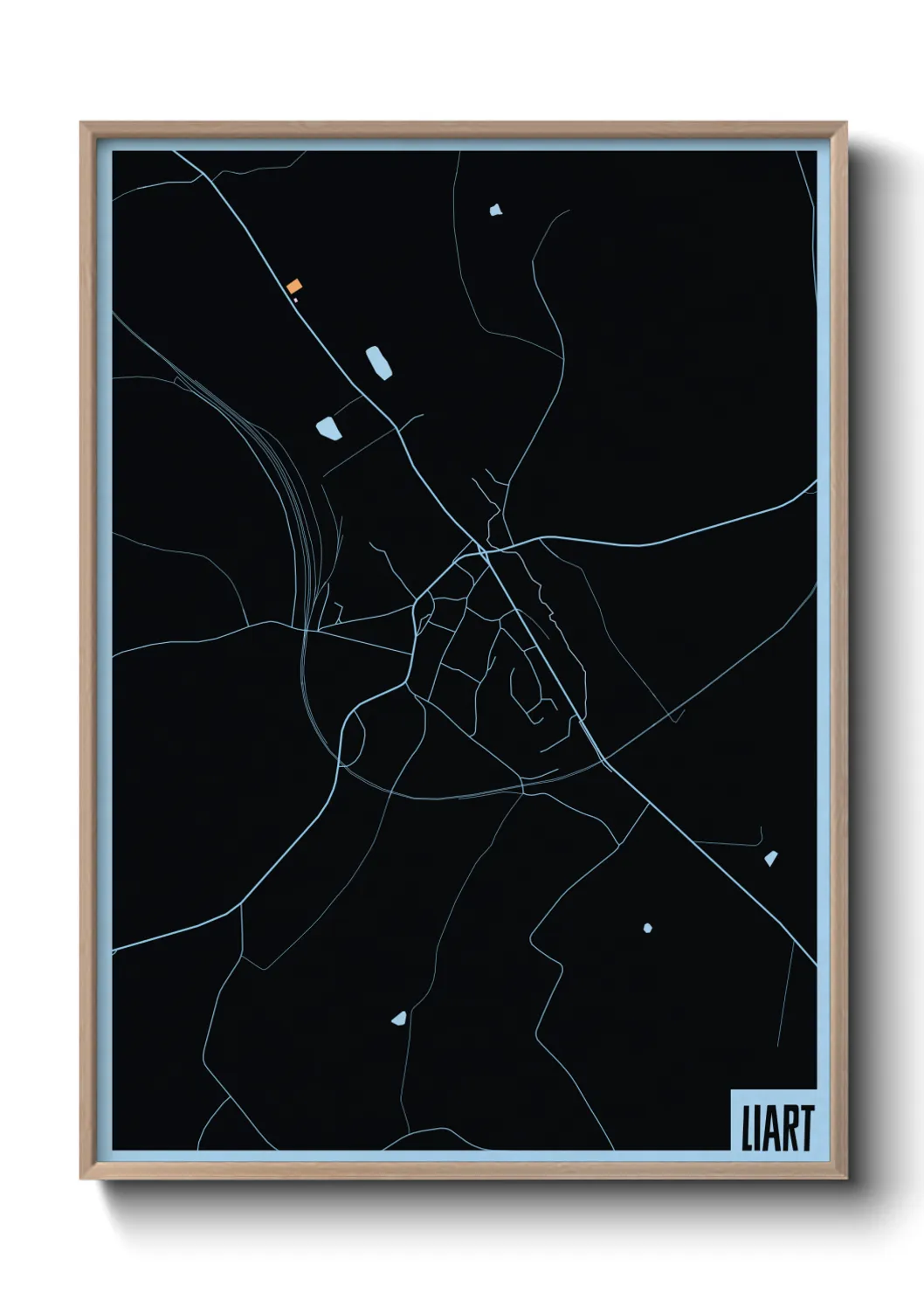 Une affiche de carte sur Liart