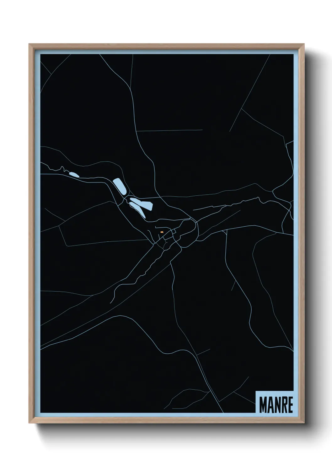 Une affiche de carte sur Manre