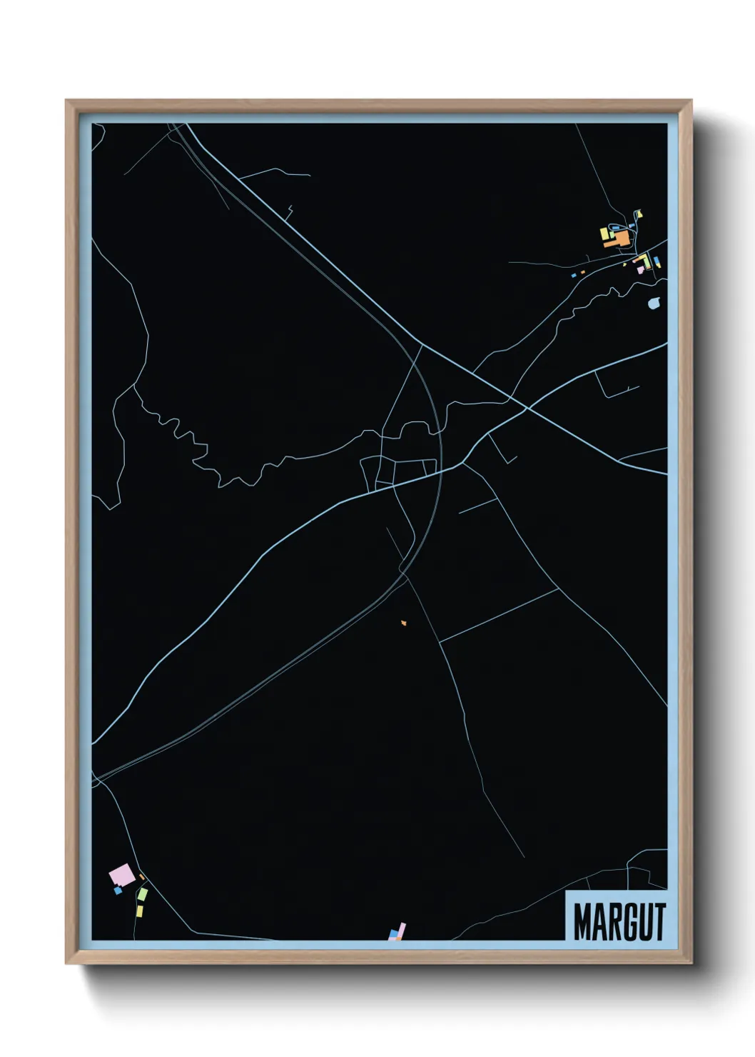 Une affiche de carte sur Margut