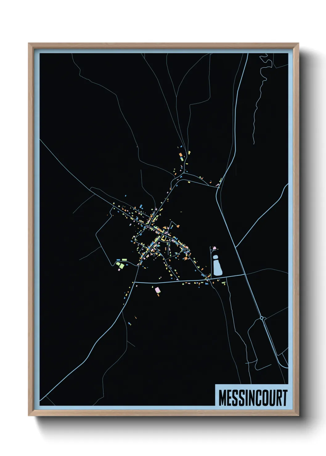 Une affiche de carte sur Messincourt