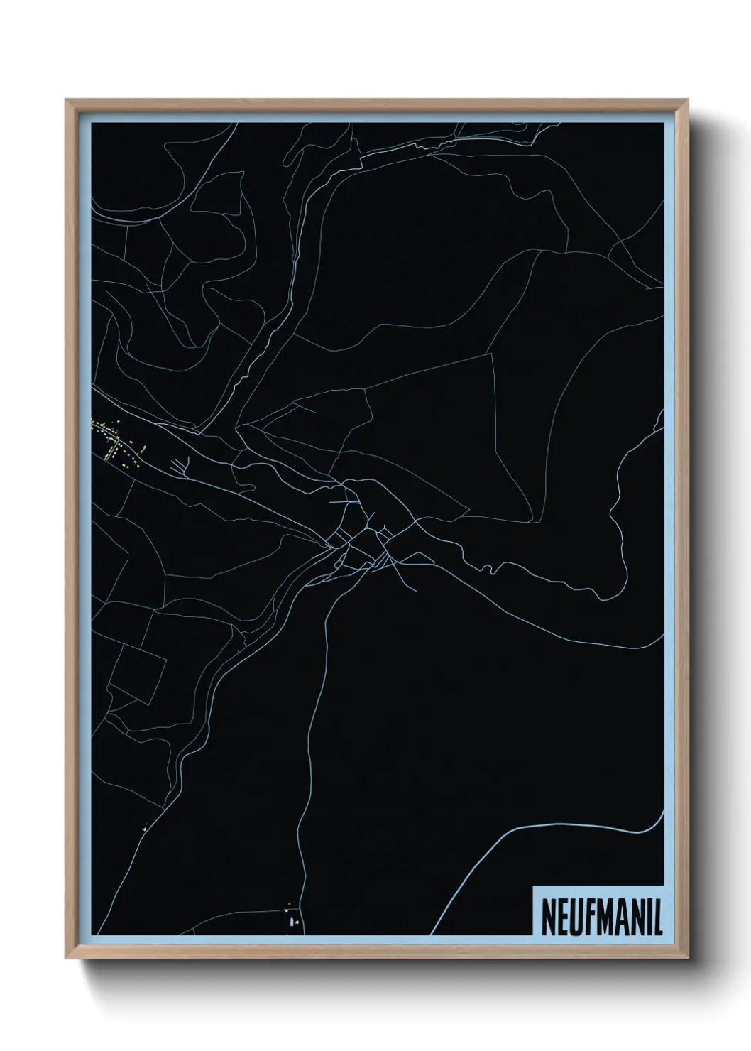 Une affiche de carte sur Neufmanil