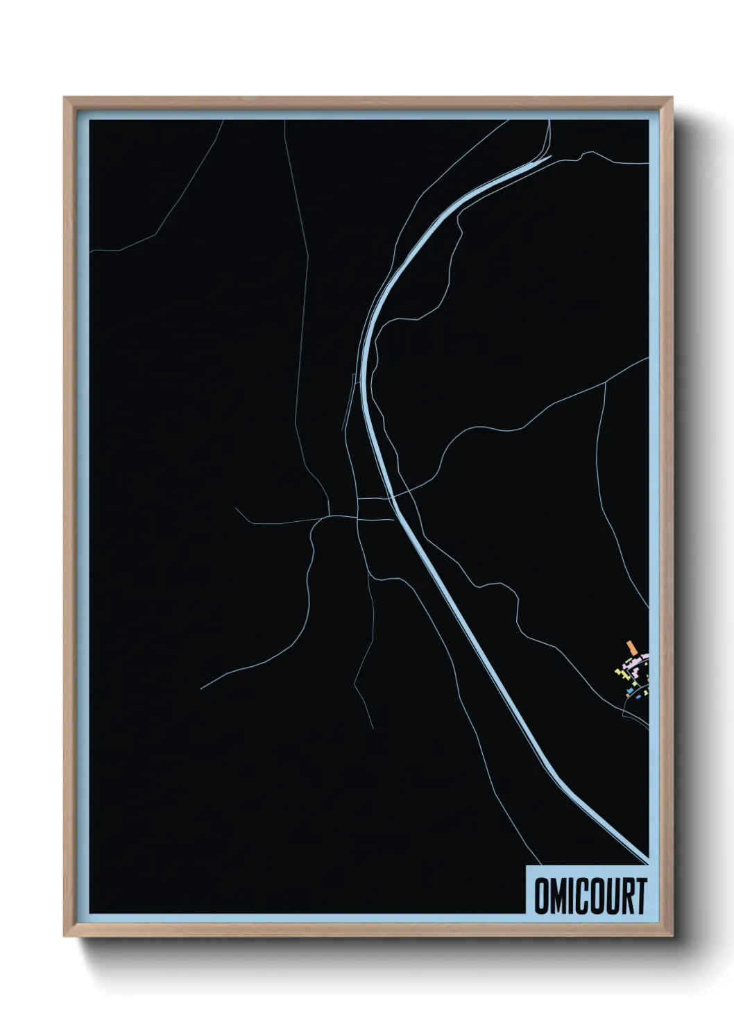 Une affiche de carte sur Omicourt