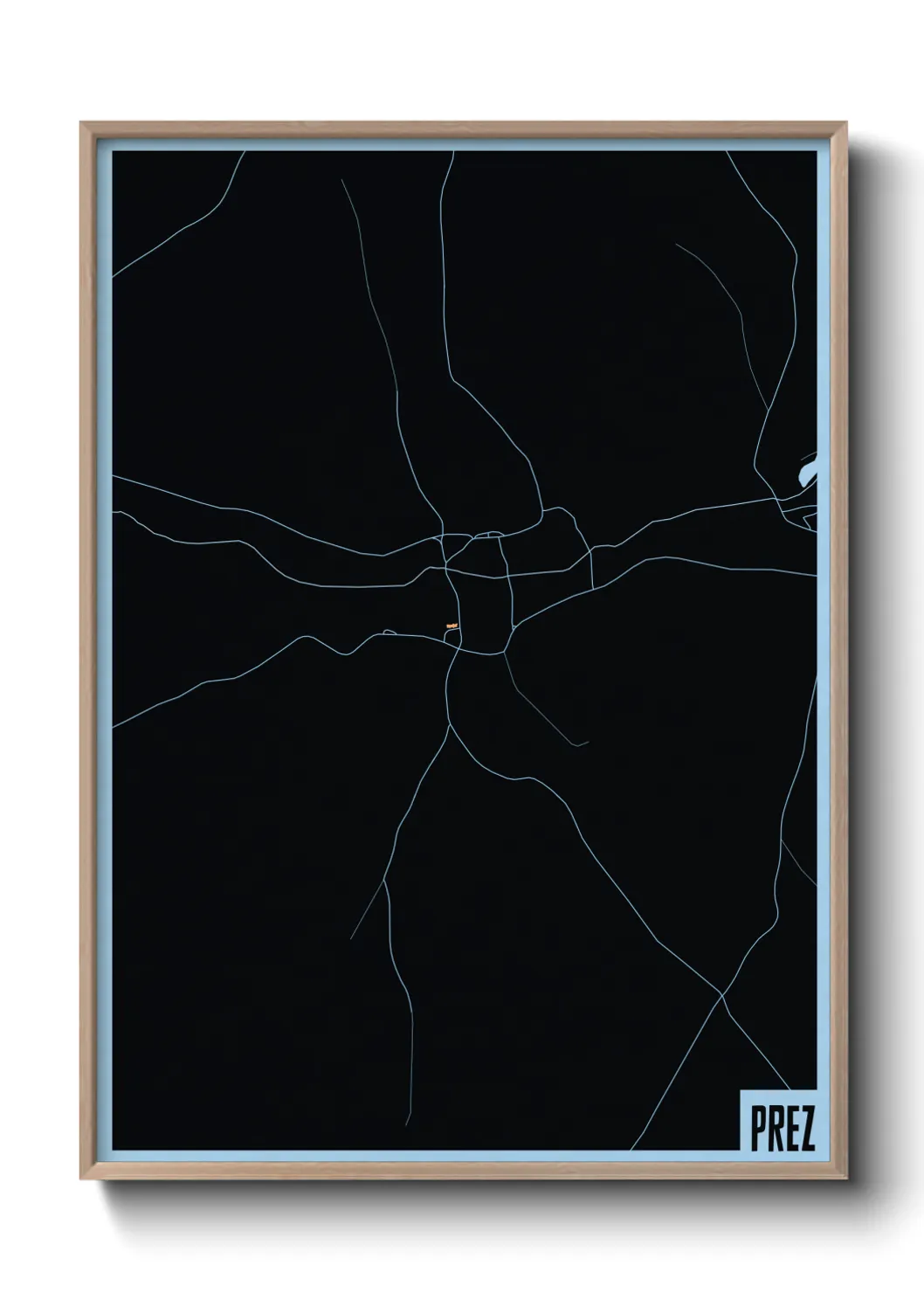 Une affiche de carte sur Prez