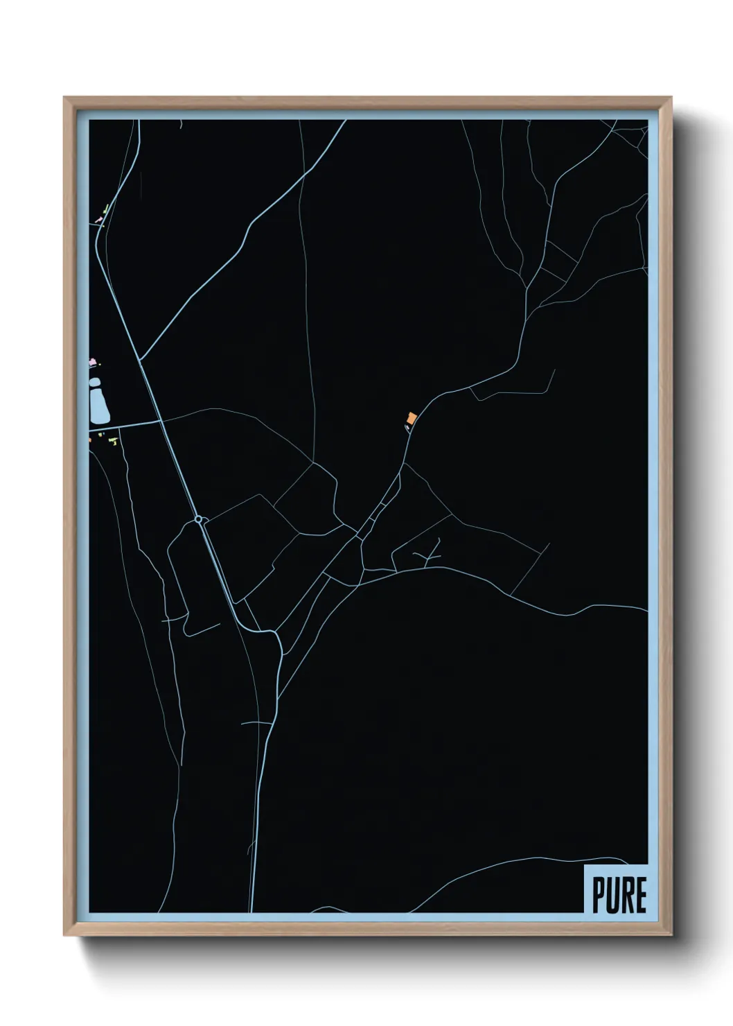 Une affiche de carte sur Pure