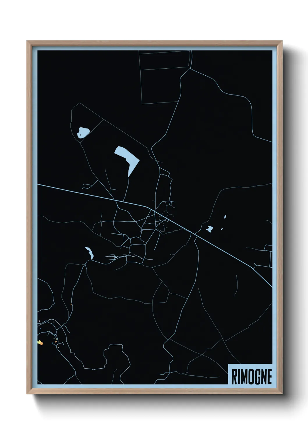 Une affiche de carte sur Rimogne