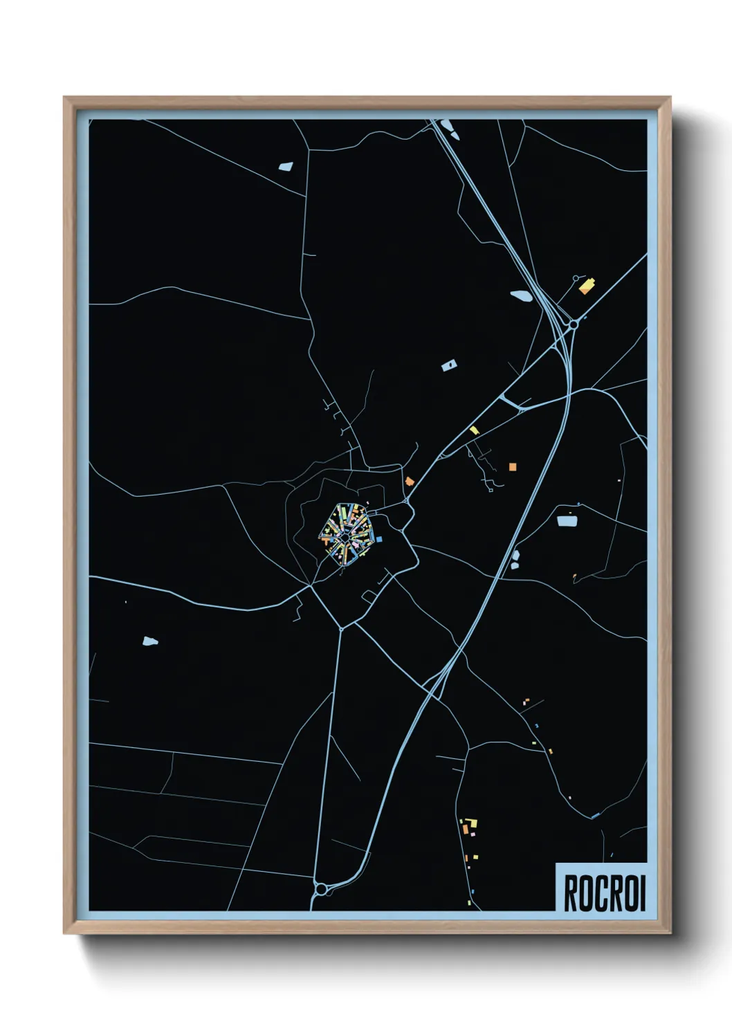 Une affiche de carte sur Rocroi