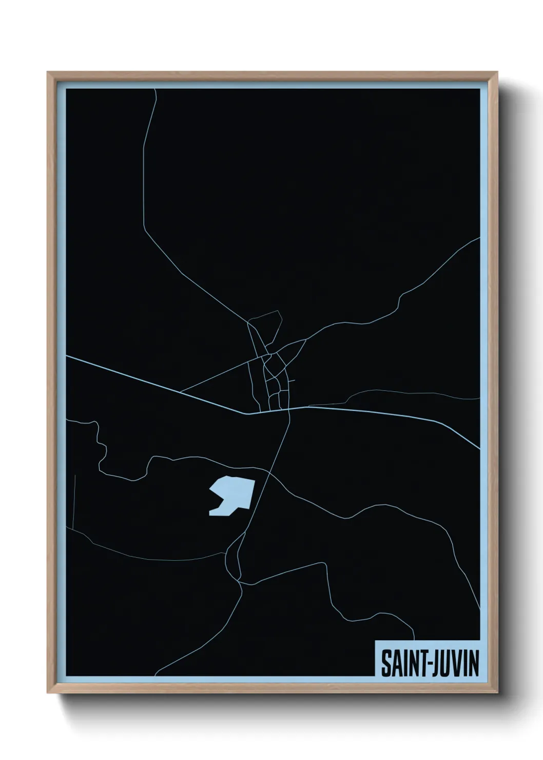 Une affiche de carte sur Saint-Juvin