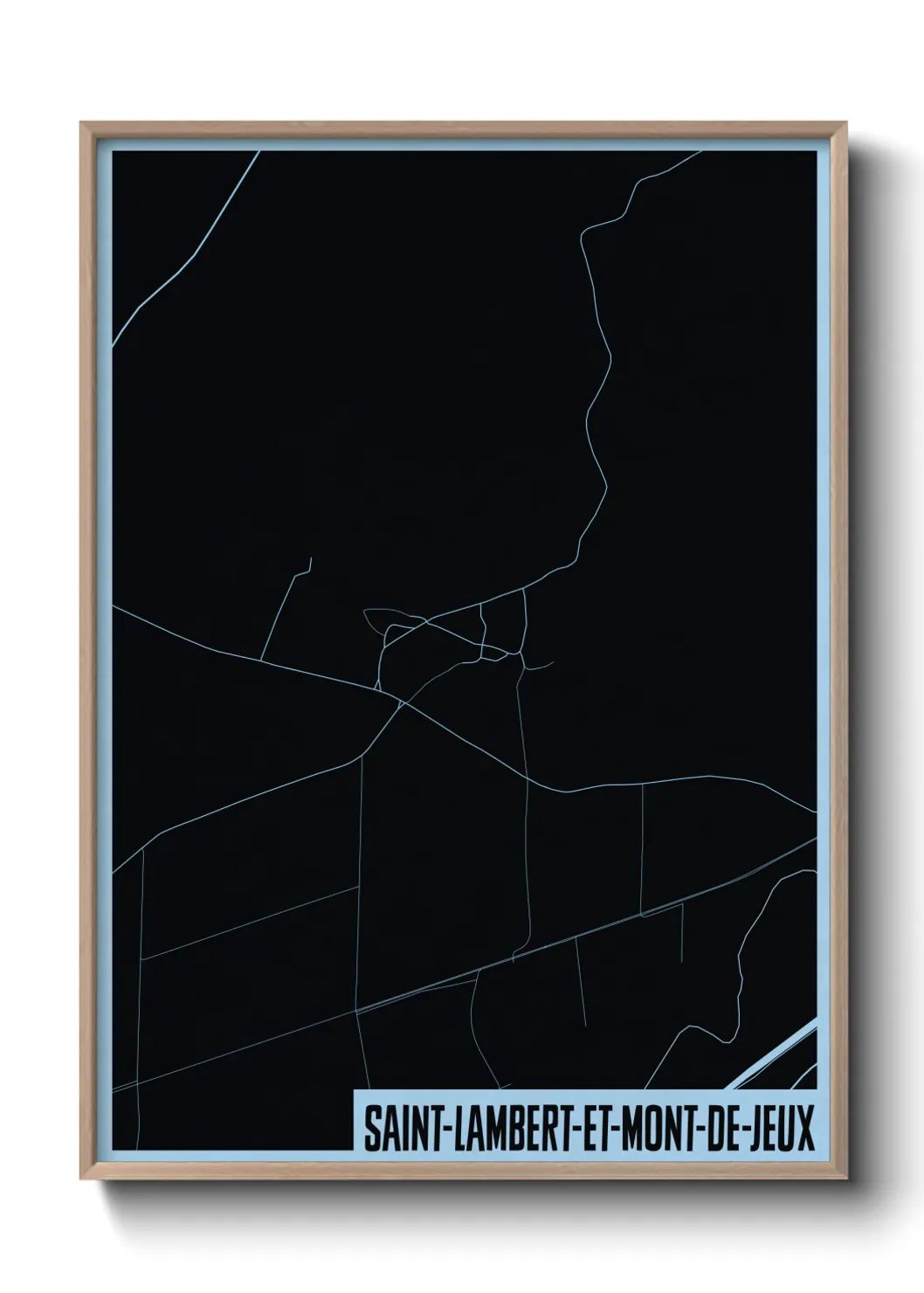 Une affiche de carte sur Saint-Lambert-et-Mont-de-Jeux