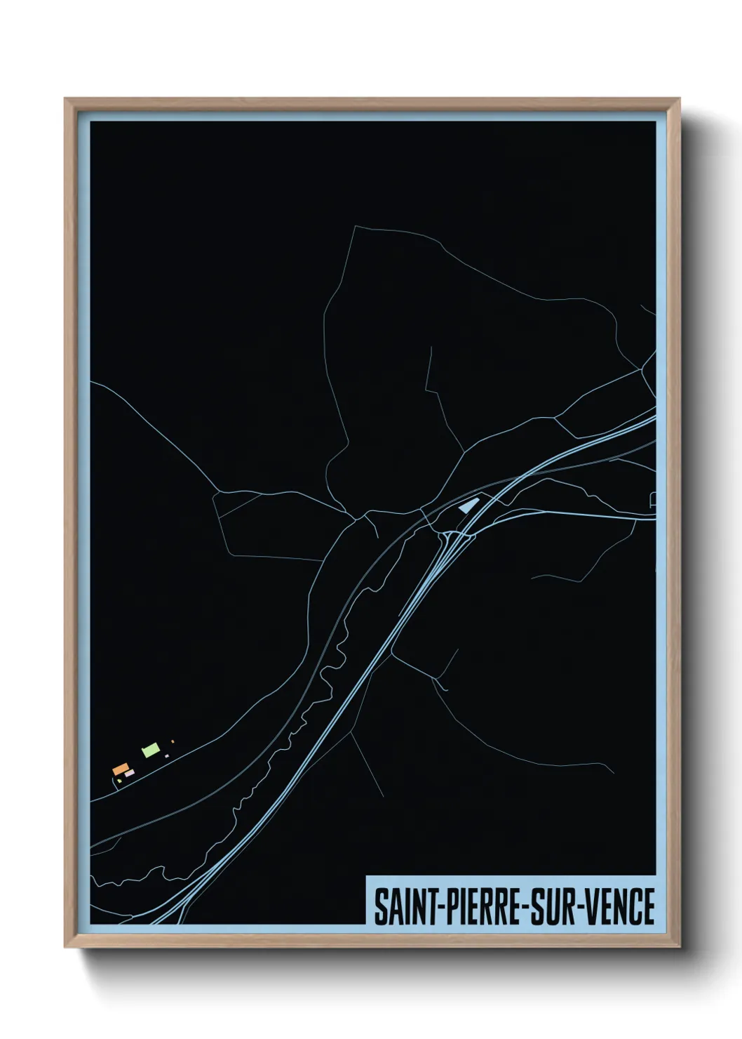 Une affiche de carte sur Saint-Pierre-sur-Vence