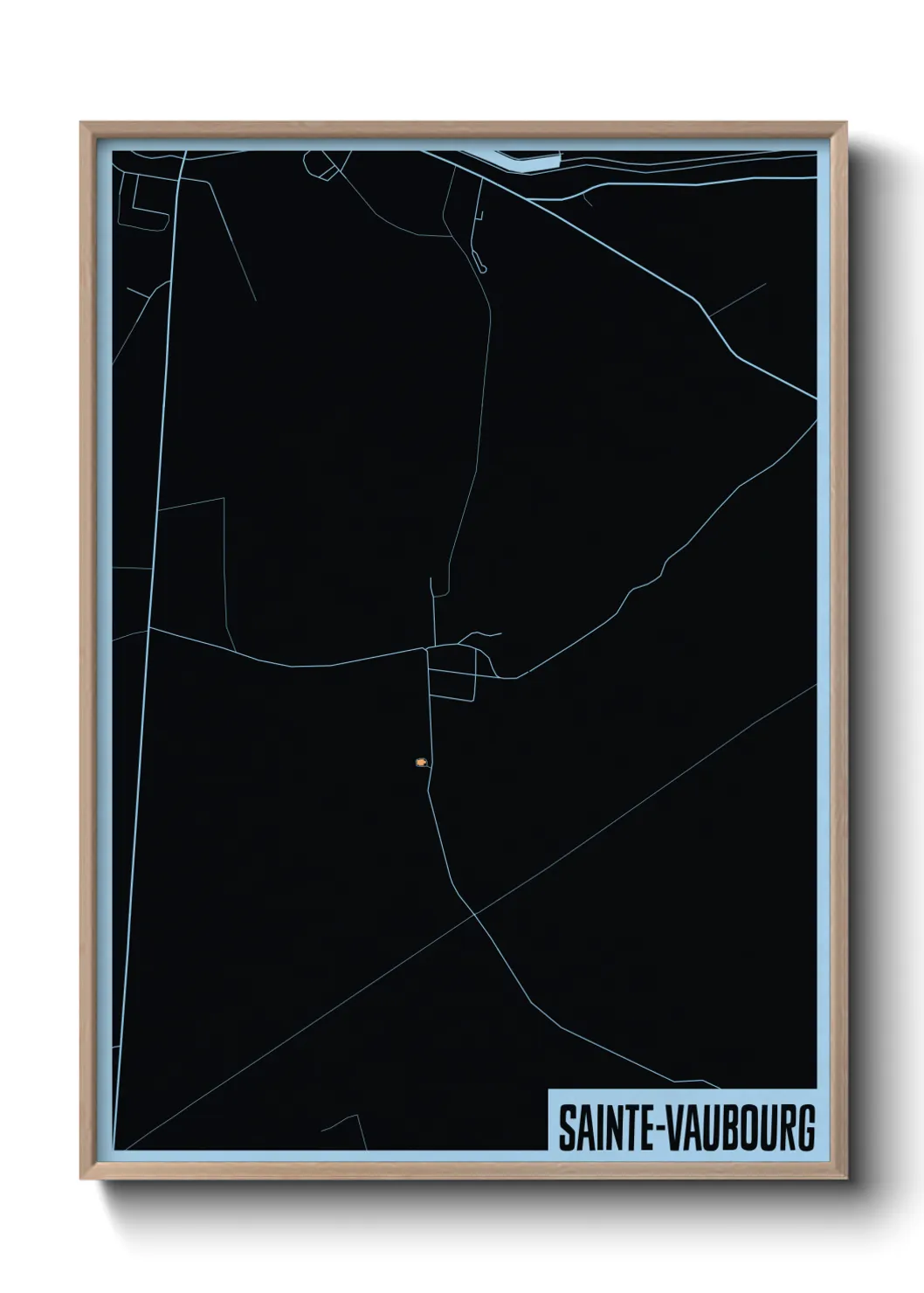 Une affiche de carte sur Sainte-Vaubourg