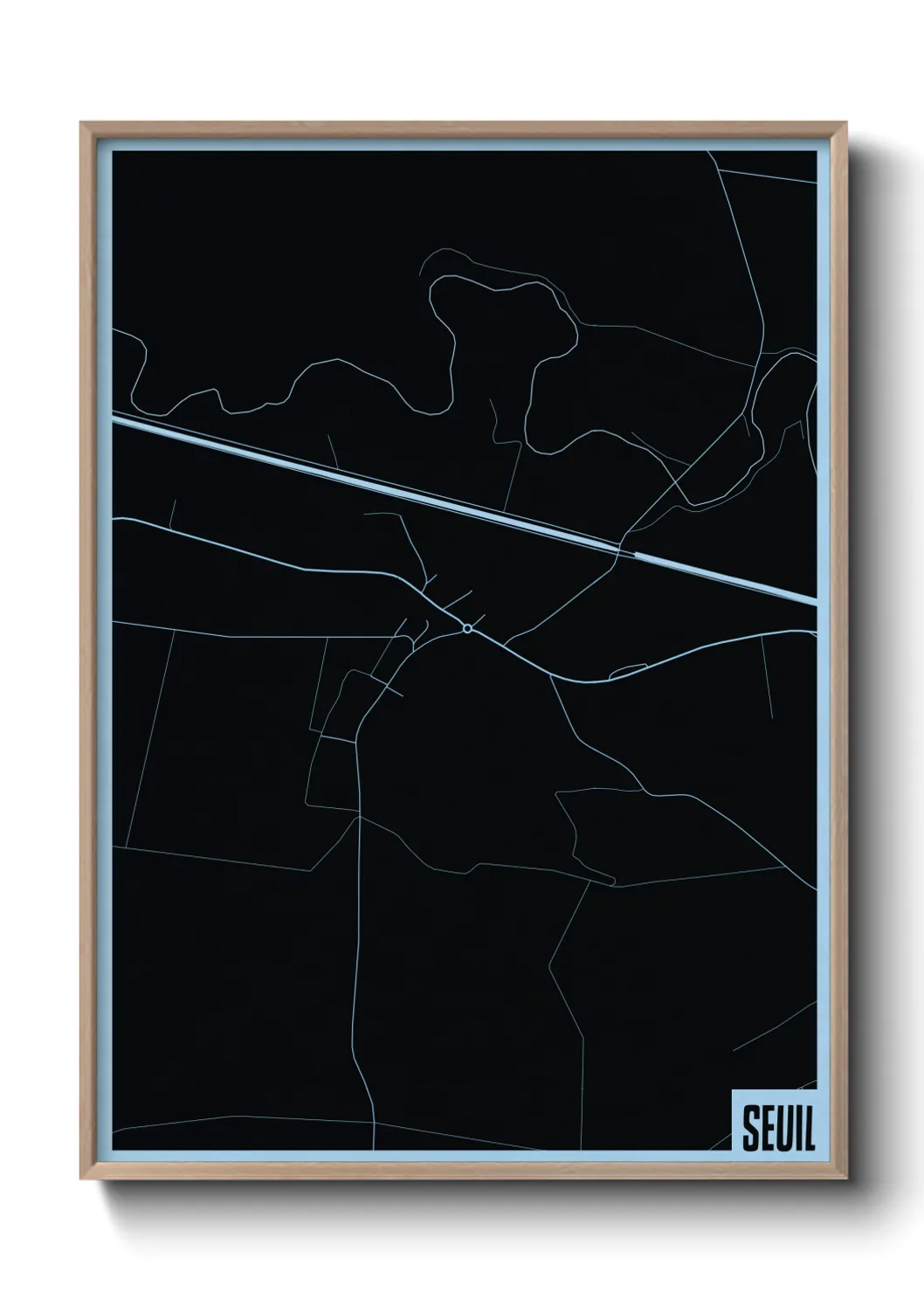 Une affiche de carte sur Seuil