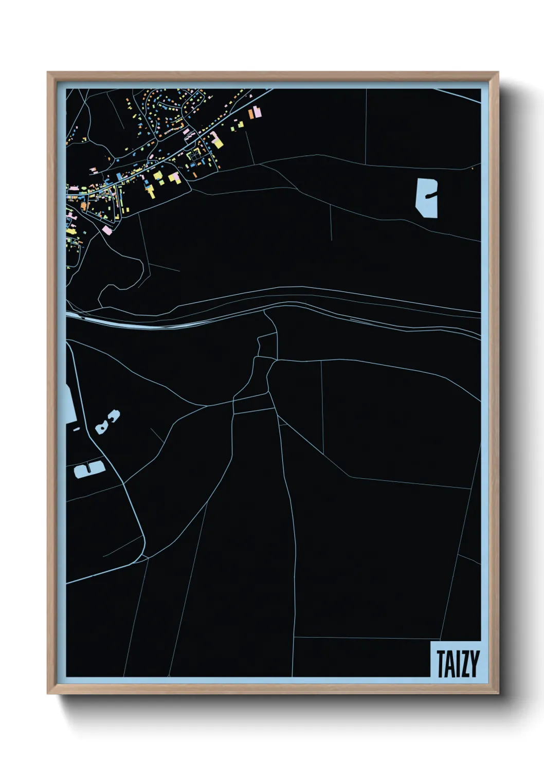 Une affiche de carte sur Taizy