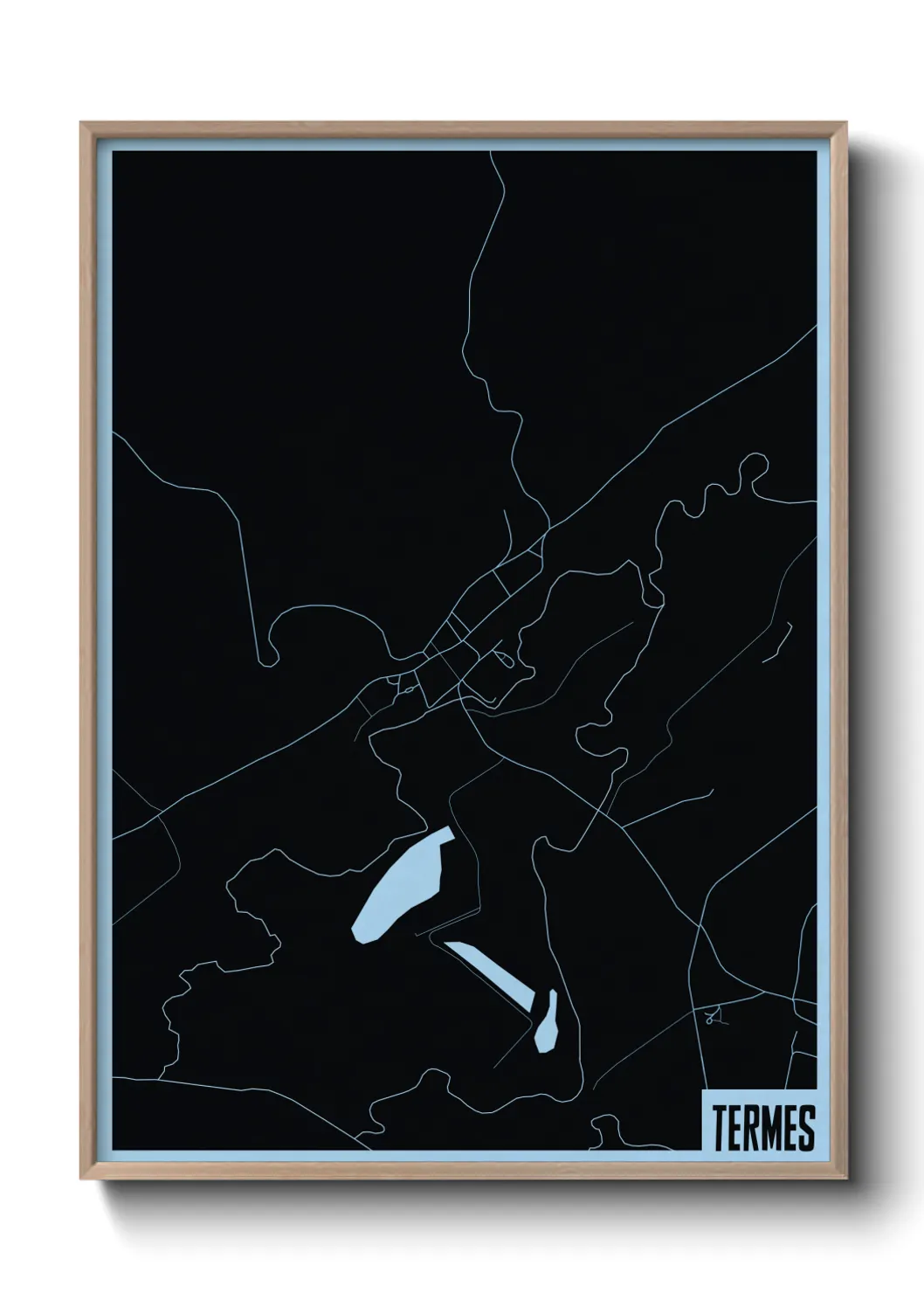 Une affiche de carte sur Termes