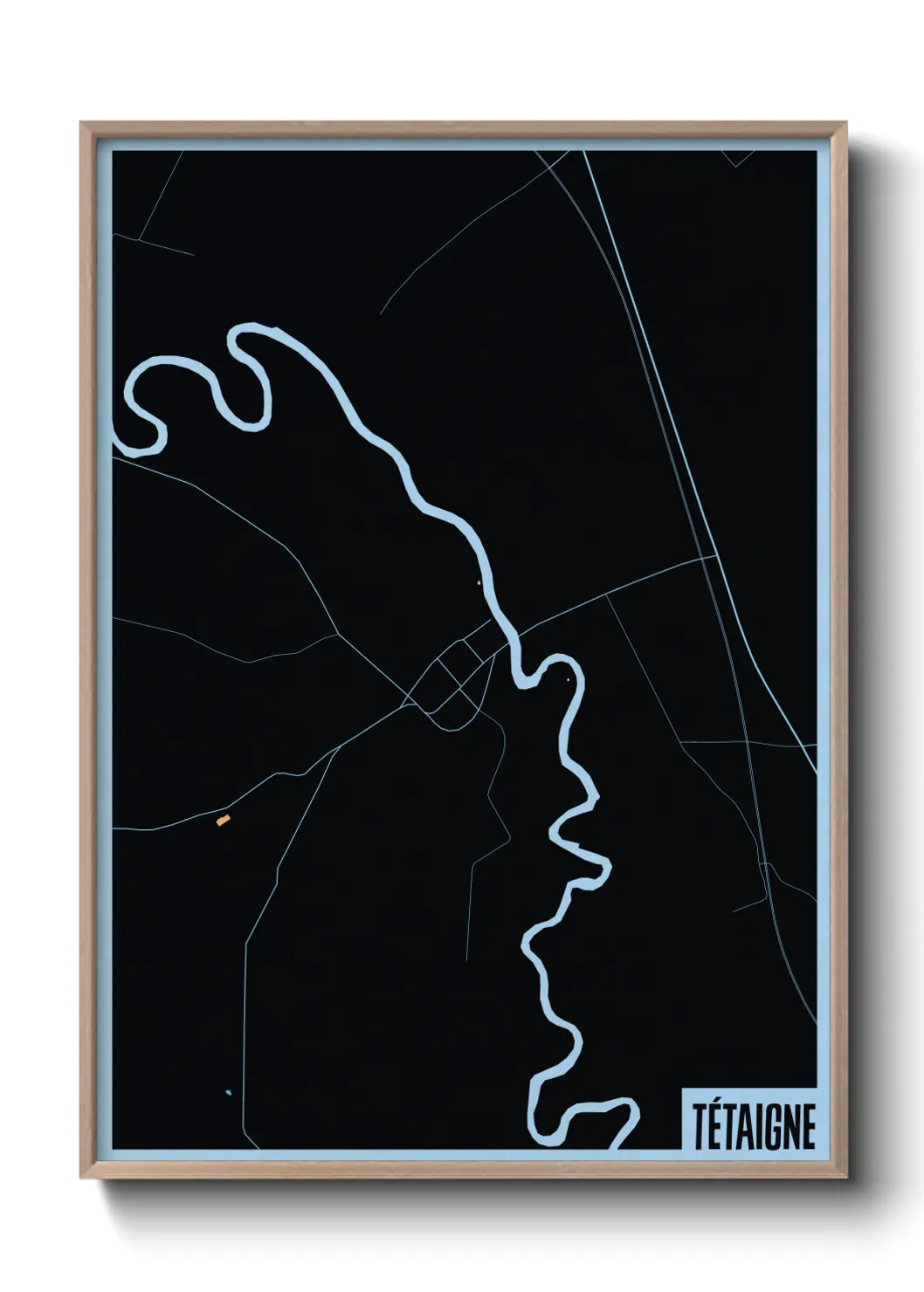 Une affiche de carte sur Tétaigne