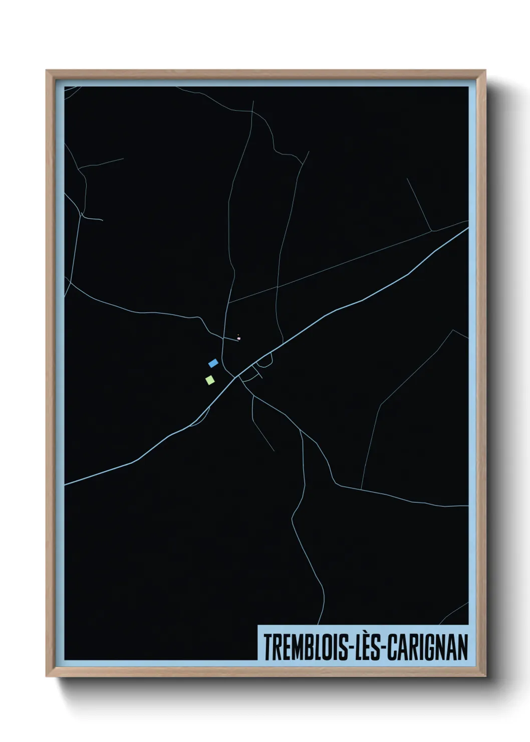 Une affiche de carte sur Tremblois-lès-Carignan