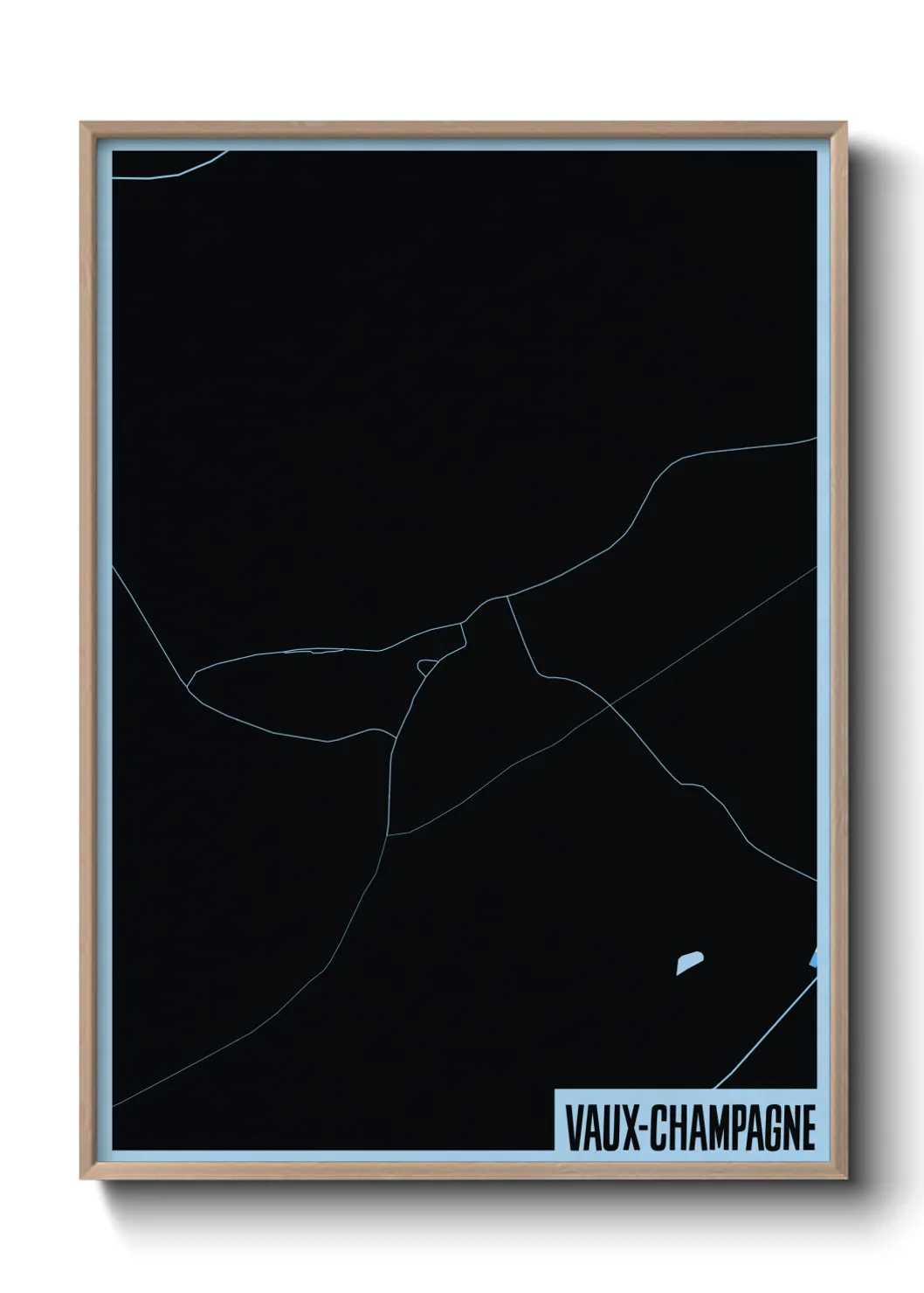 Une affiche de carte sur Vaux-Champagne