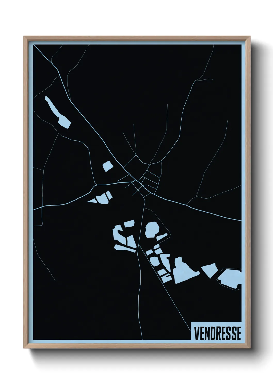 Une affiche de carte sur Vendresse