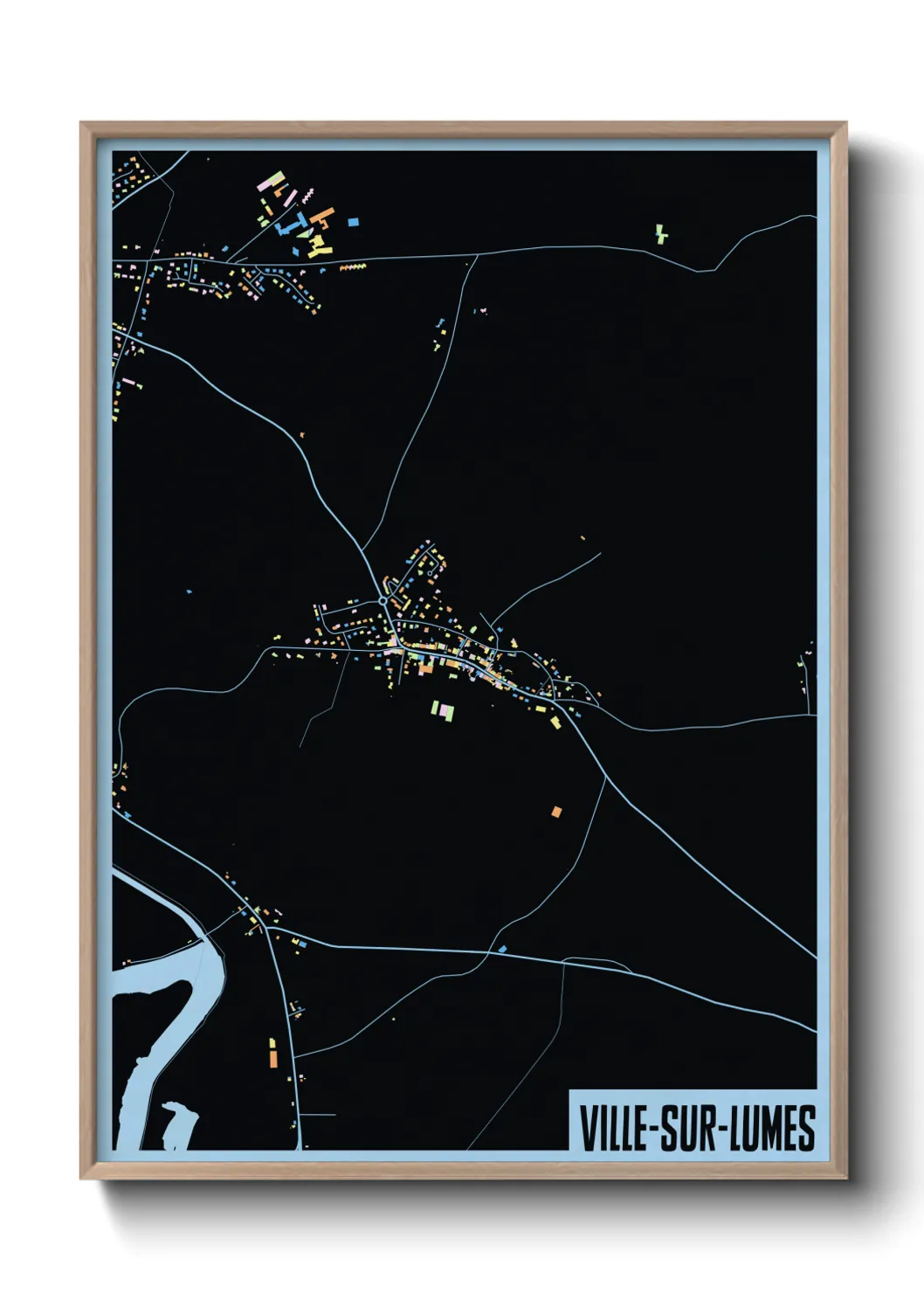 Une affiche de carte sur Ville-sur-Lumes