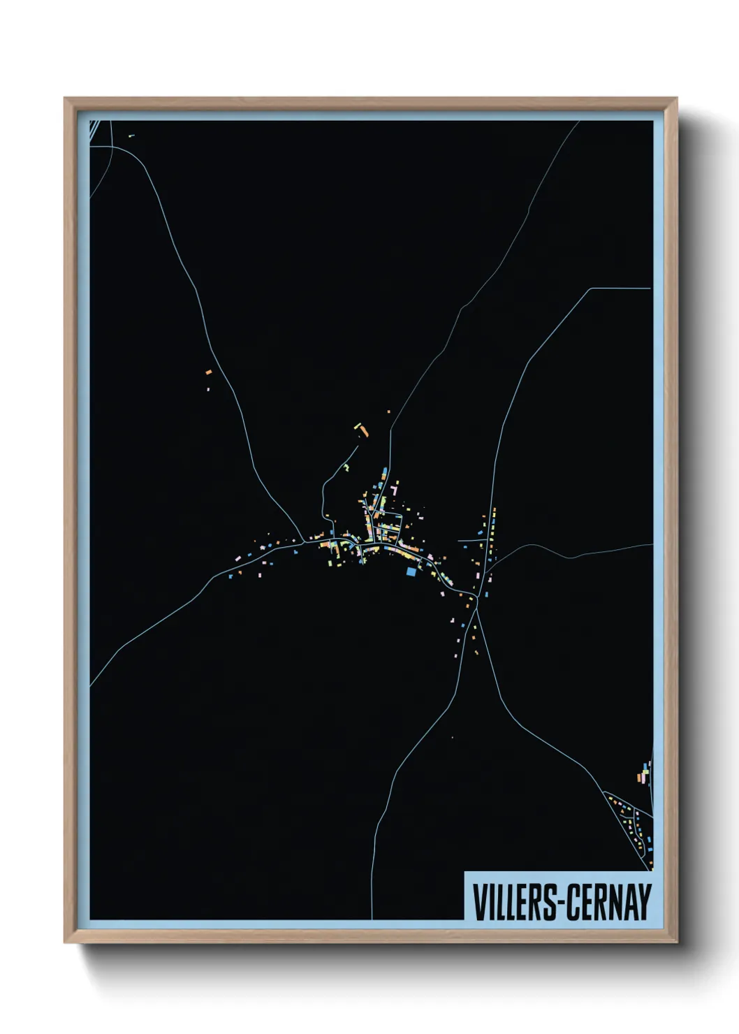 Une affiche de carte sur Villers-Cernay