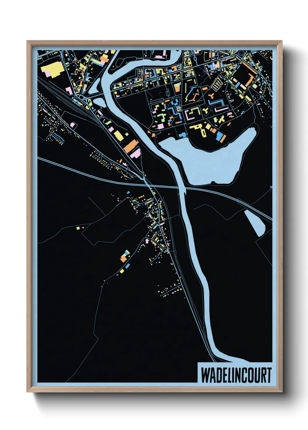 Une affiche de carte sur Wadelincourt