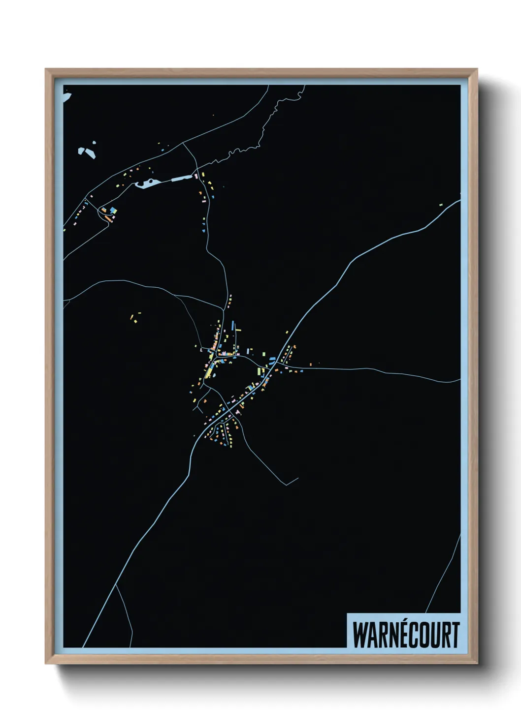 Une affiche de carte sur Warnécourt