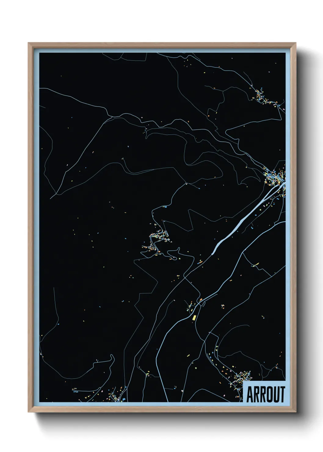 Une affiche de carte sur Arrout