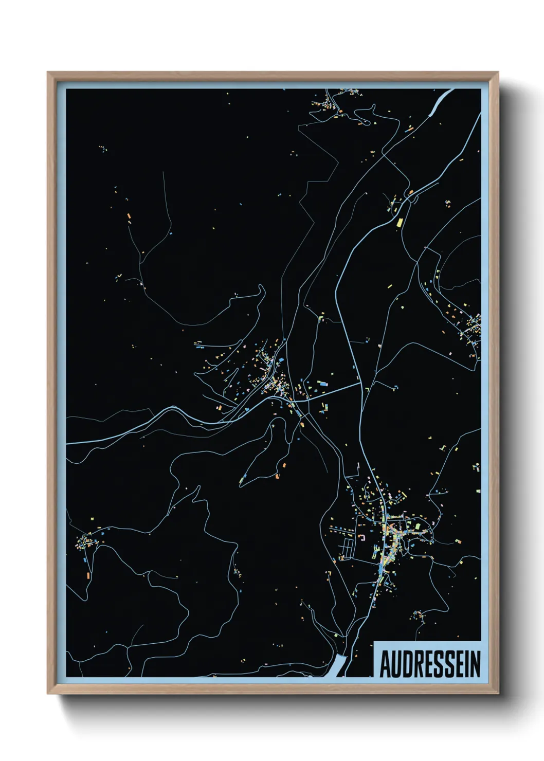 Une affiche de carte sur Audressein