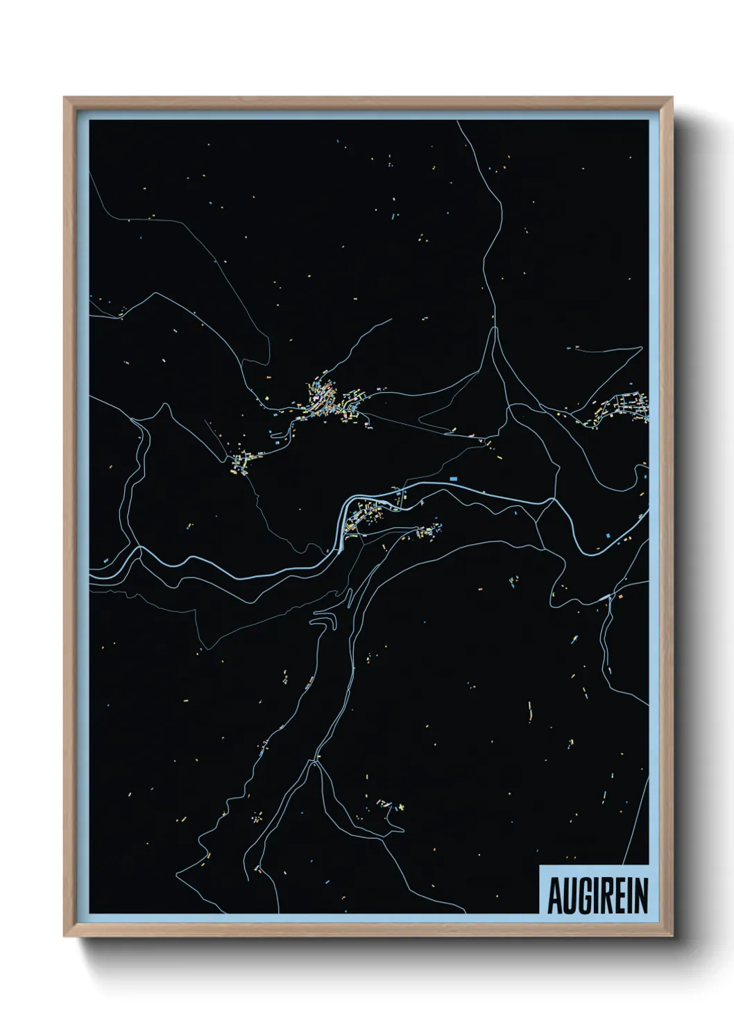 Une affiche de carte sur Augirein